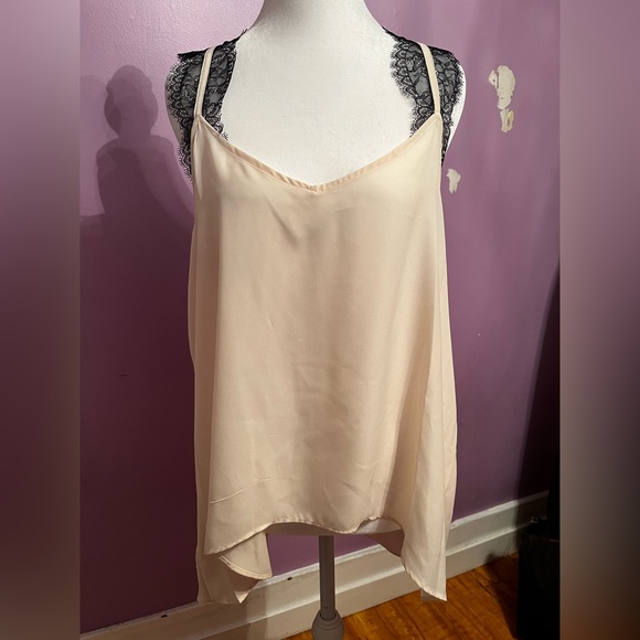 BCBGeneration Cream and Black Lace Cami - Picture 1 of 4